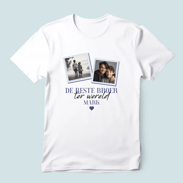 Fotocollage: De Beste Broer - T-Shirt Voor Heren