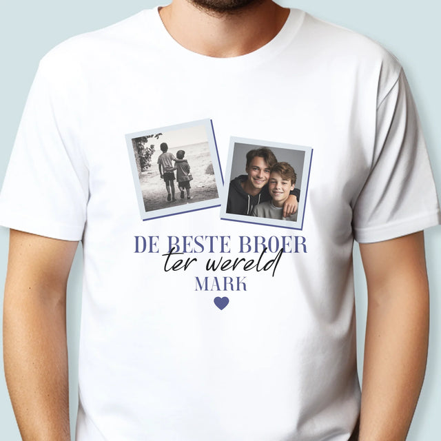 Fotocollage: De Beste Broer - T-Shirt Voor Heren