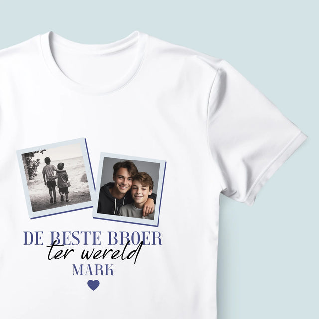 Fotocollage: De Beste Broer - T-Shirt Voor Heren