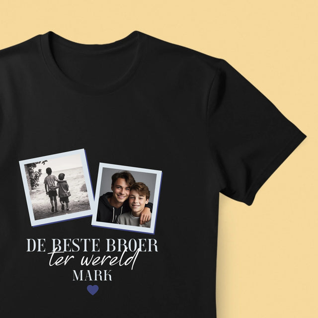 Fotocollage: De Beste Broer - T-Shirt Voor Heren