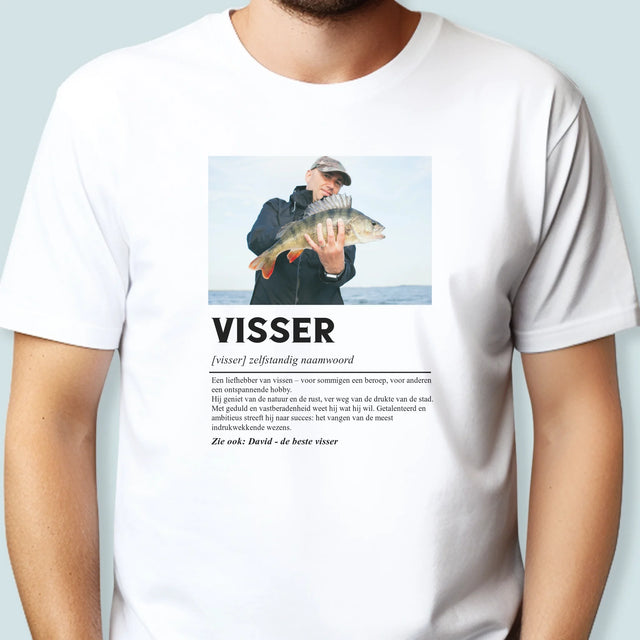 Foto En Handtekening: Definitie Visser - T-Shirt Voor Heren