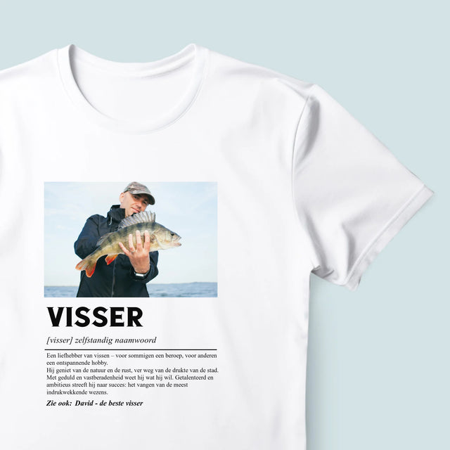 Foto En Handtekening: Definitie Visser - T-Shirt Voor Heren