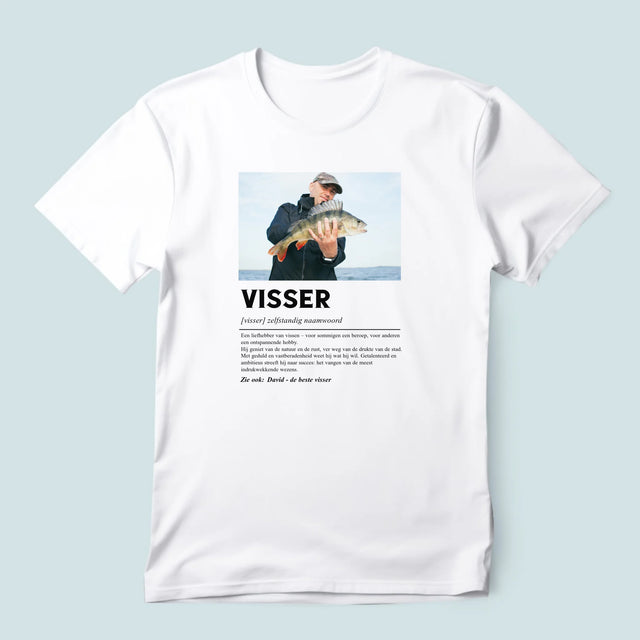 Foto En Handtekening: Definitie Visser - T-Shirt Voor Heren