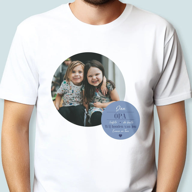 Fotocollage: Lieve Opa - T-Shirt Voor Heren