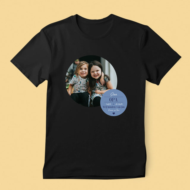 Fotocollage: Lieve Opa - T-Shirt Voor Heren