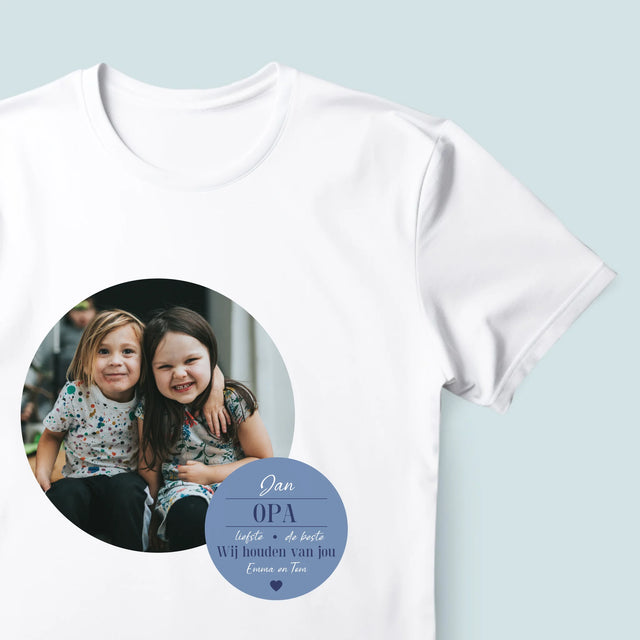 Fotocollage: Lieve Opa - T-Shirt Voor Heren