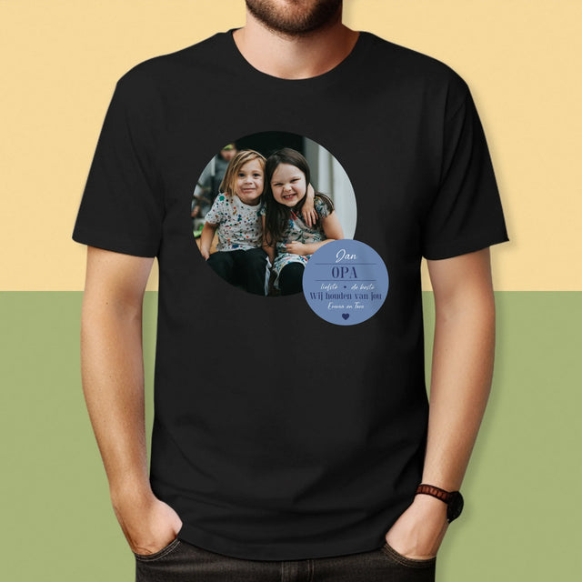 Fotocollage: Lieve Opa - T-Shirt Voor Heren