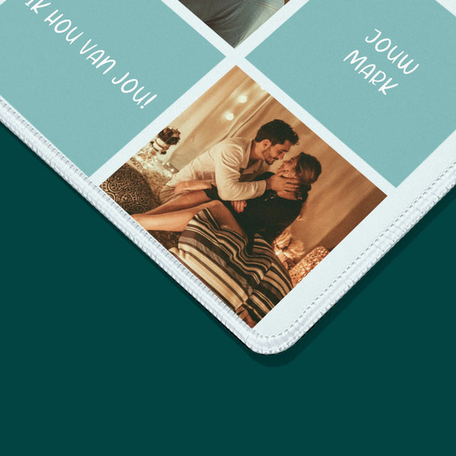 Fotocollage: Initialen Ik Hou Van Jou - Muismat