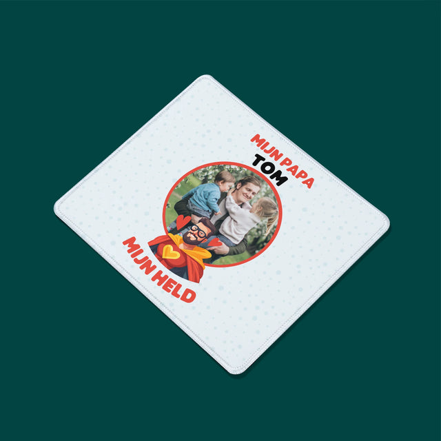 Foto En Handtekening: Papa, Mijn Held - Muismat