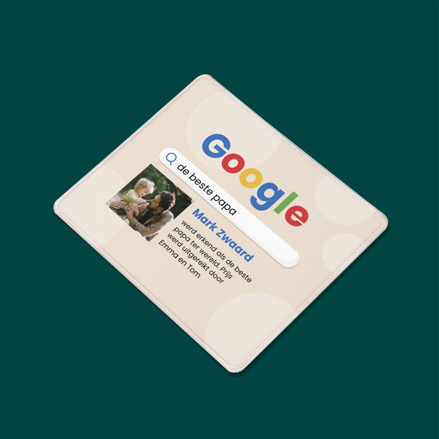 Foto En Handtekening: Beste Papa, Google-Score - Muismat