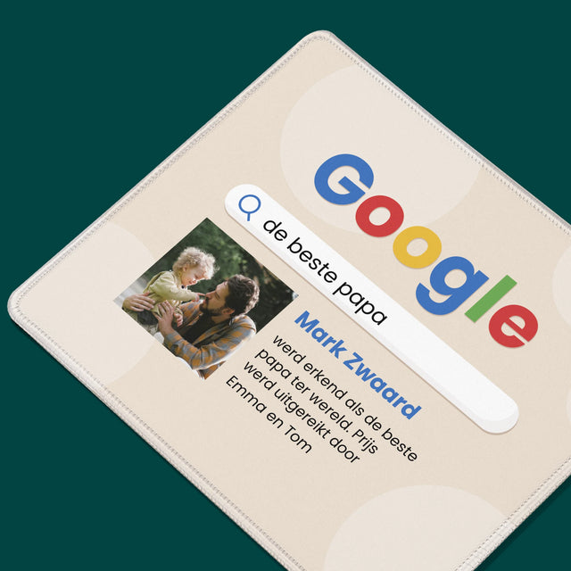 Foto En Handtekening: Beste Papa, Google-Score - Muismat