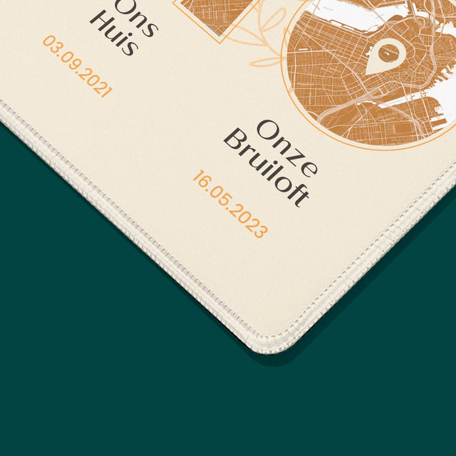 Stadsplastadsplattegrond: Stadskaart: Het Verhaal Van Onze Liefde - Muismat