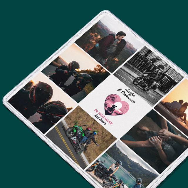 Fotocollage: De Weg Naar Het Hart - Muismat