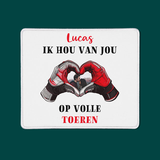 Foto En Handtekening: Ik Hou Van Jou Op Volle Toeren - Muismat