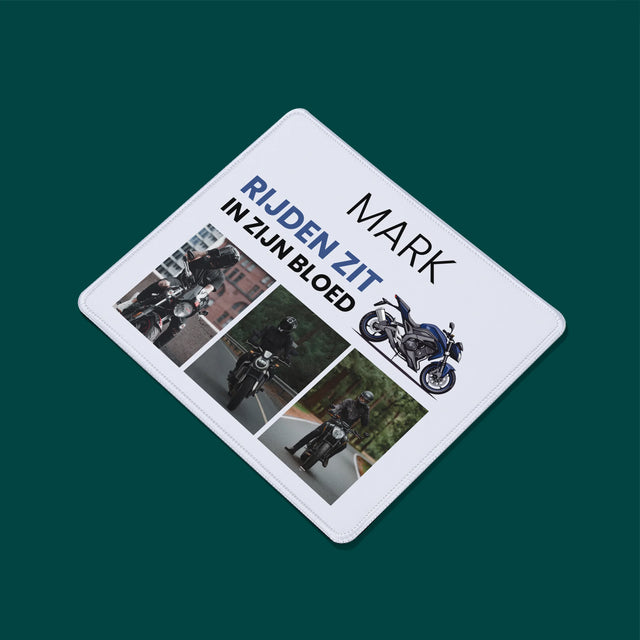 Fotocollage: Rijden Zit In Zijn Bloed - Muismat