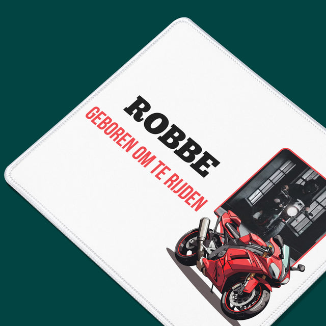 Foto En Handtekening: Geboren Om Te Rijden - Muismat