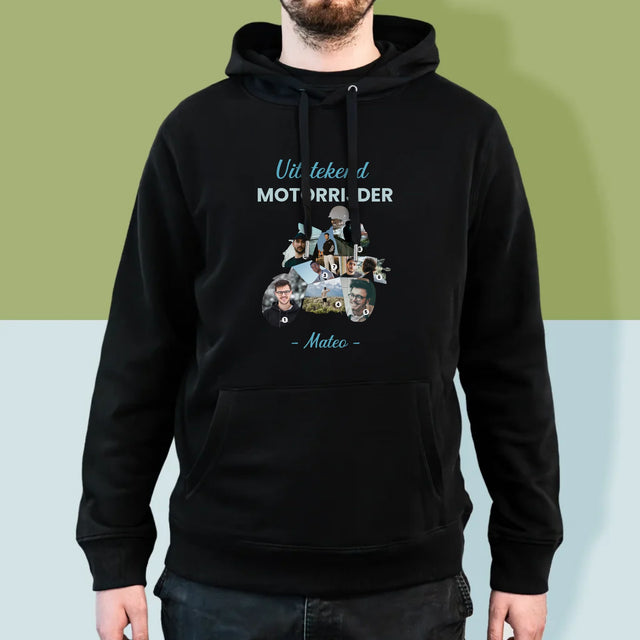 Vorm Van Foto'S: Uitstekend Motorrijder - Herentrui Met Kap