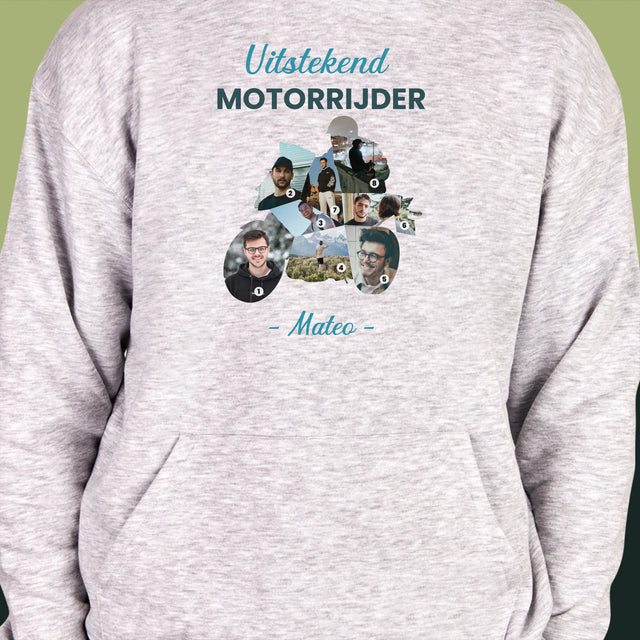 Vorm Van Foto'S: Uitstekend Motorrijder - Herentrui Met Kap