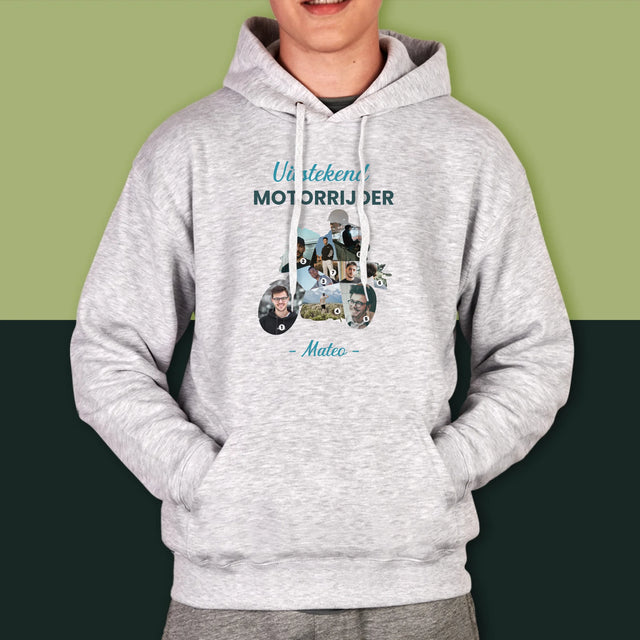 Vorm Van Foto'S: Uitstekend Motorrijder - Herentrui Met Kap