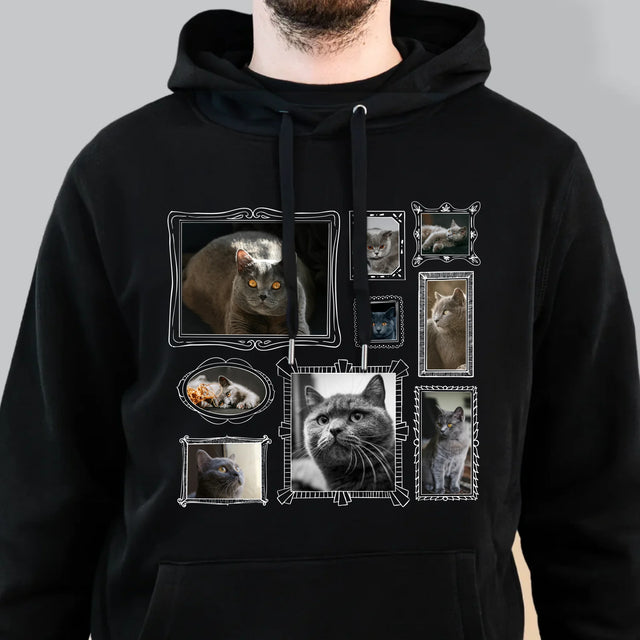 Fotocollage: Fotomuur Met Jouw Huisdier - Herentrui Met Kap