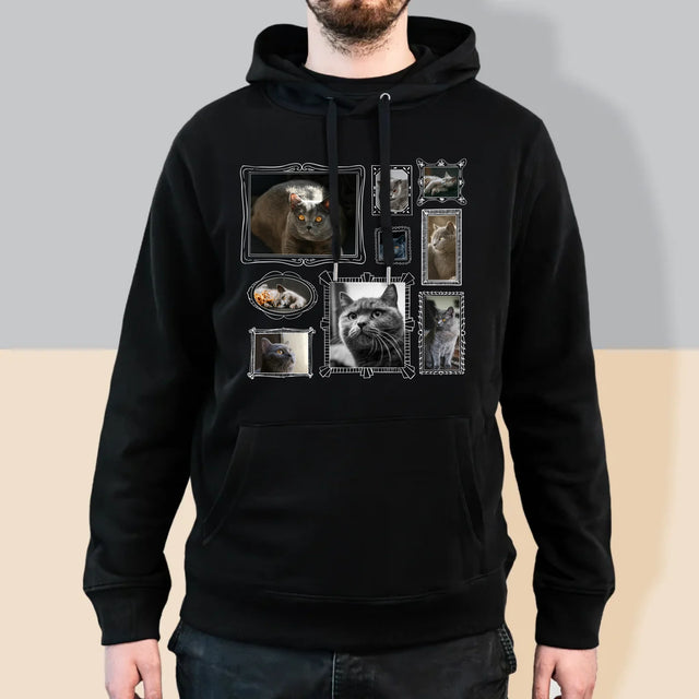 Fotocollage: Fotomuur Met Jouw Huisdier - Herentrui Met Kap