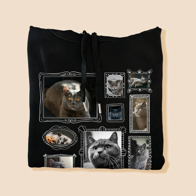 Fotocollage: Fotomuur Met Jouw Huisdier - Herentrui Met Kap