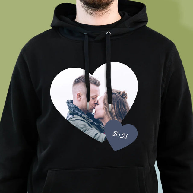 Fotocollage: Initialen Hart - Herentrui Met Kap