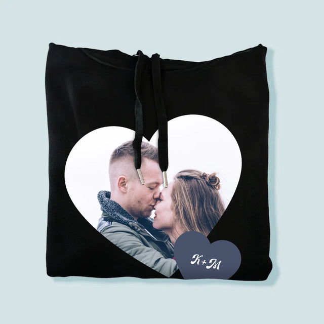 Fotocollage: Initialen Hart - Herentrui Met Kap