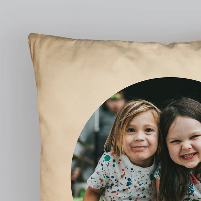 Fotocollage: Lieve Opa - Kussen (Monogram)