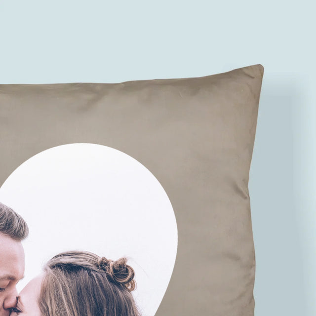 Fotocollage: Initialen Hart - Kussen (Monogram)