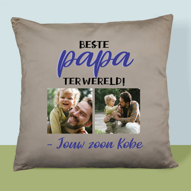 Fotocollage: Papa - Kussen (Monogram)