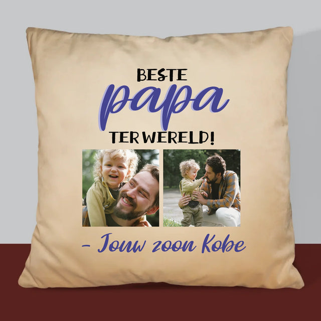 Fotocollage: Papa - Kussen (Monogram)