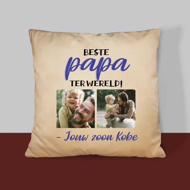 Fotocollage: Papa - Kussen (Monogram)
