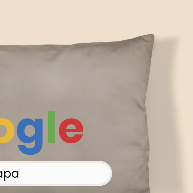 Foto En Handtekening: Beste Papa, Google-Score - Kussen (Monogram)