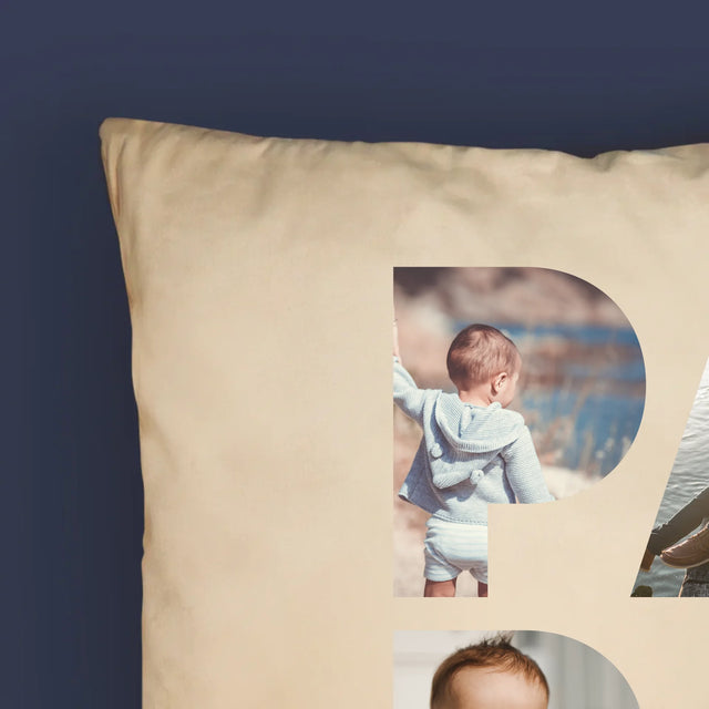 Woord Van Foto'S: Papa - Kussen (Monogram)