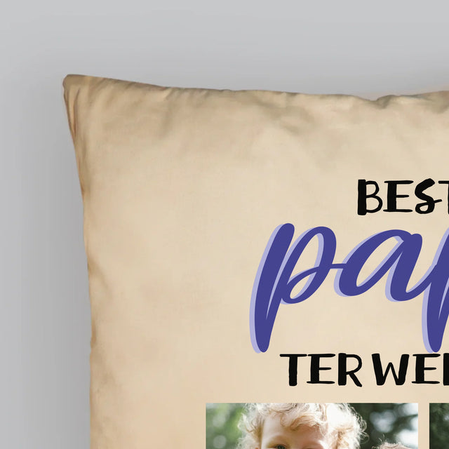 Fotocollage: Papa - Kussen (Monogram)