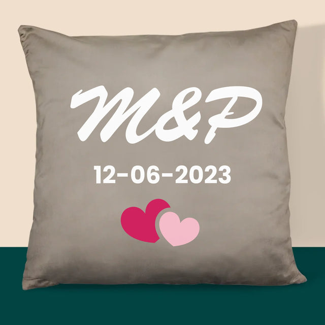 Monogram: Initialen Hart - Kussen (Monogram)