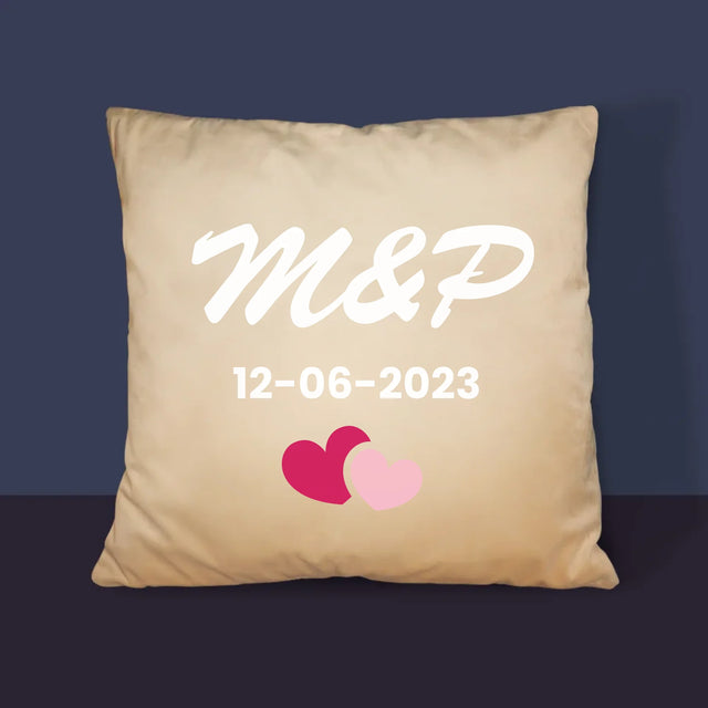 Monogram: Initialen Hart - Kussen (Monogram)