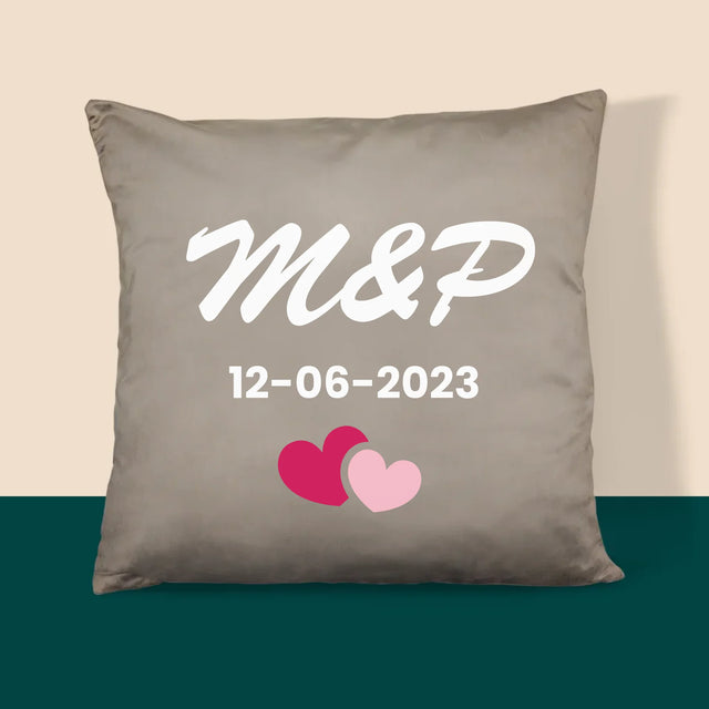 Monogram: Initialen Hart - Kussen (Monogram)