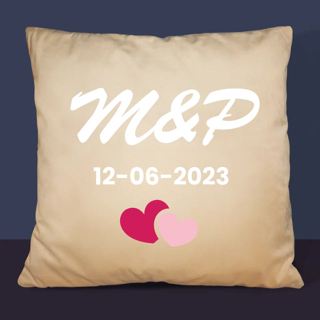 Monogram: Initialen Hart - Kussen (Monogram)