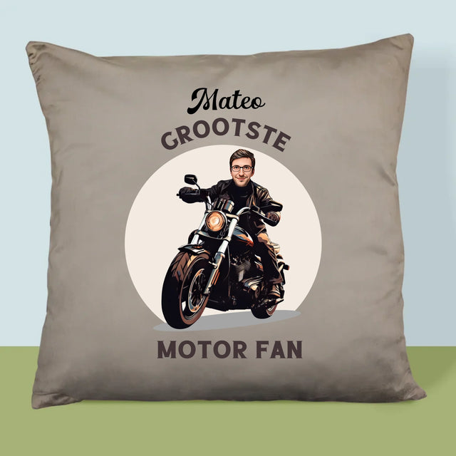 Jouw Karakter: Motor Fan - Kussen (Monogram)