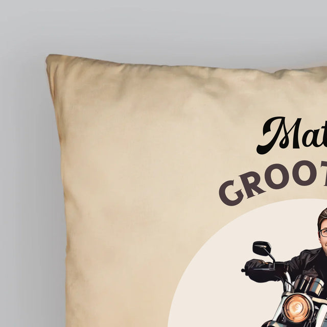 Jouw Karakter: Motor Fan - Kussen (Monogram)