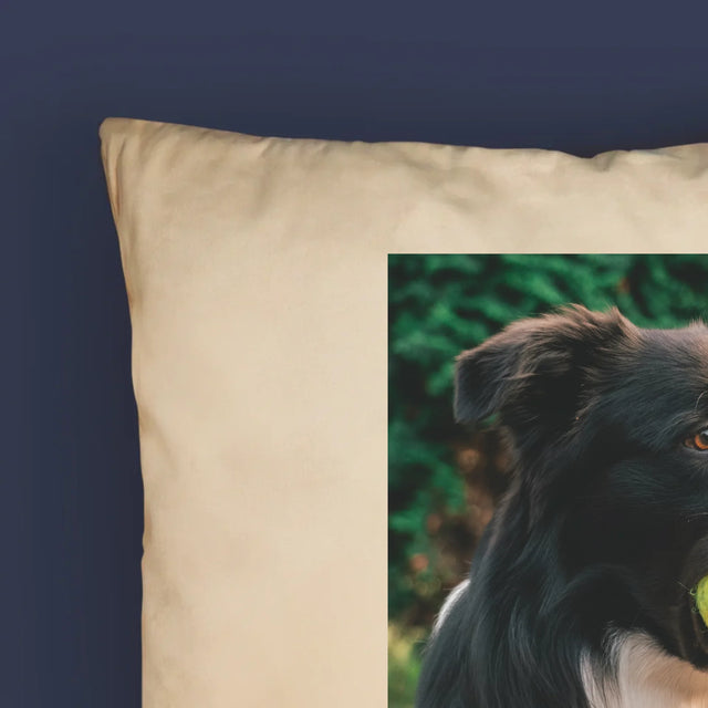 Foto En Handtekening: Huisdier Definitie - Kussen (Monogram)