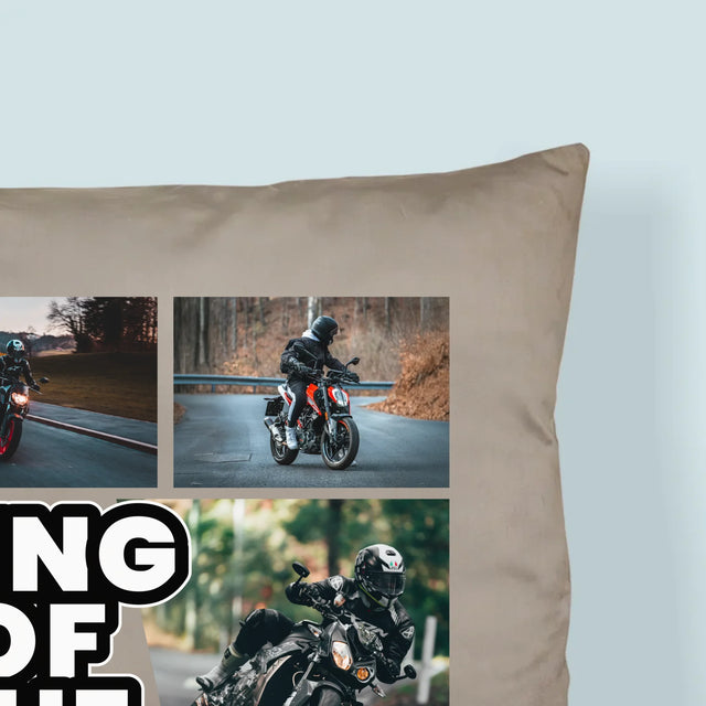Fotocollage: King Of The Motorcycle - Kussen (Monogram)