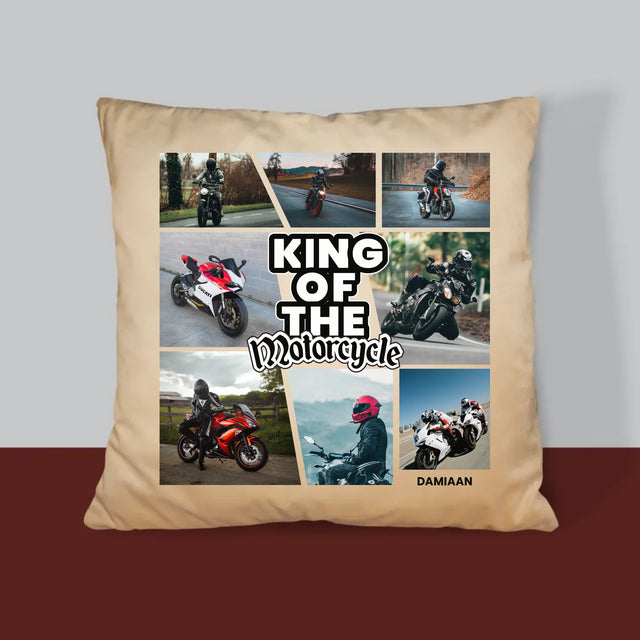 Fotocollage: King Of The Motorcycle - Kussen (Monogram)