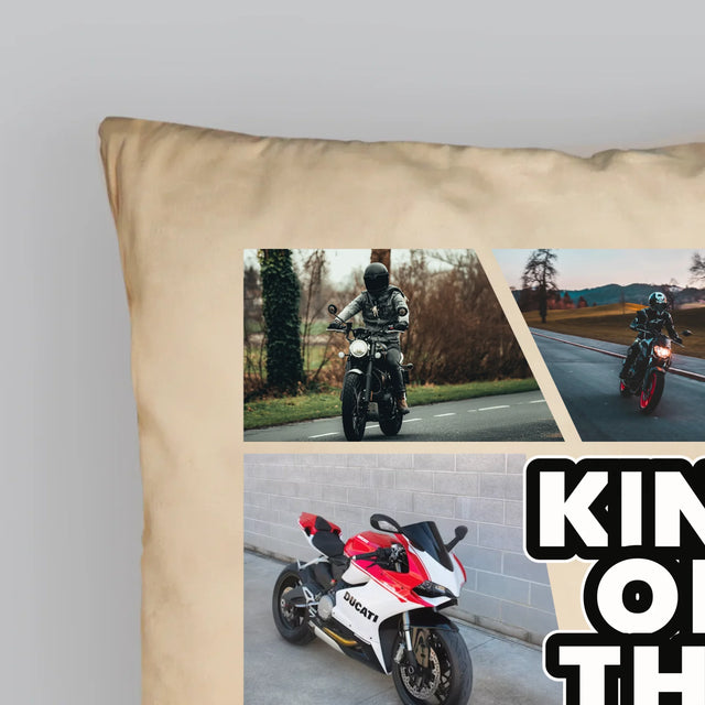 Fotocollage: King Of The Motorcycle - Kussen (Monogram)