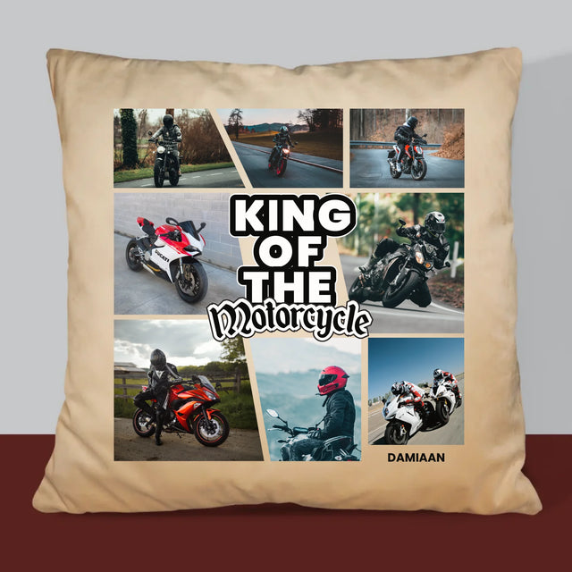 Fotocollage: King Of The Motorcycle - Kussen (Monogram)