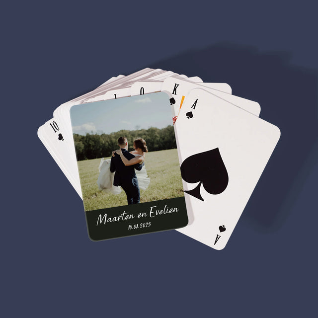 Foto En Handtekening: Trouwfoto - Speelkaarten