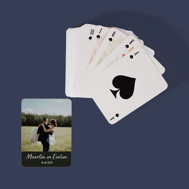 Foto En Handtekening: Trouwfoto - Speelkaarten