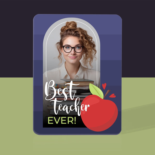 Foto En Handtekening: Best Teacher Ever - Speelkaarten